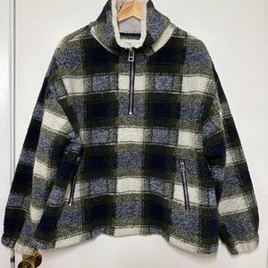 FOREVER 21 Plaid Blue Green Sweater